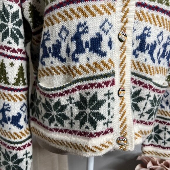 Alpaca Connection Wool Sweater Fair Isle Hand Knit Peruvian Women's Size XL - Picture 5 of 9